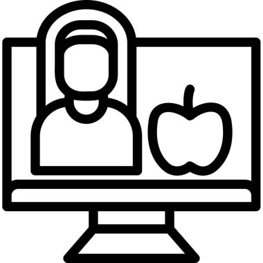 Bilgisayar. Web simgesi basit illüstrasyon