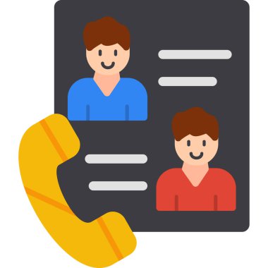 Bizimle irtibata geç. Basit illüstrasyon