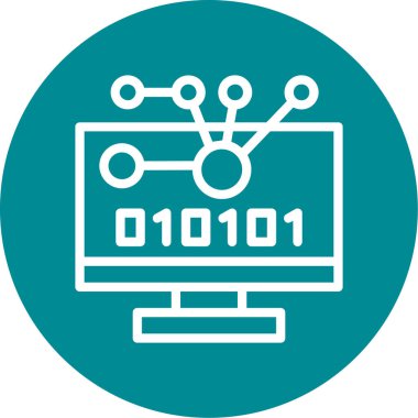 Bilgisayar monitörü simgesi. resimleme