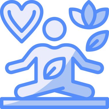 Lotus yoga poz simgesi - taslak biçimi