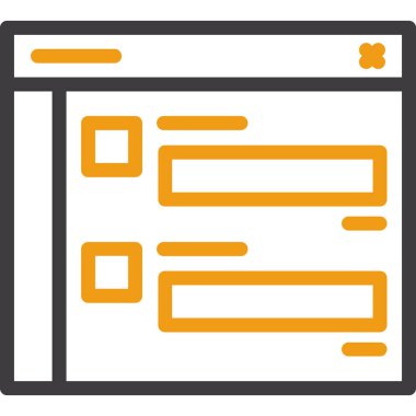 Web tarayıcı simgesi ana hat biçiminde