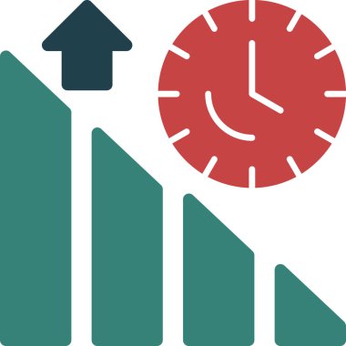 Zaman çizelgesi simgesi, vektör illüstrasyonu