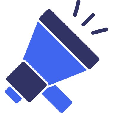 Megafon ikonu vektör illüstrasyonu