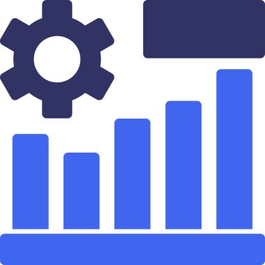 düz biçimli analitik iş grafik simgesi