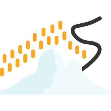 Kar yağan ikon. vektör illüstrasyonu