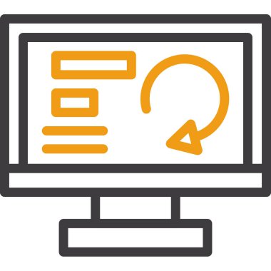 dizüstü bilgisayar simgesi, vektör illüstrasyonu