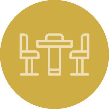 Sandalye. Web simgesi basit illüstrasyon