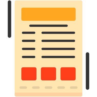 Belge. Web simgesi basit illüstrasyon