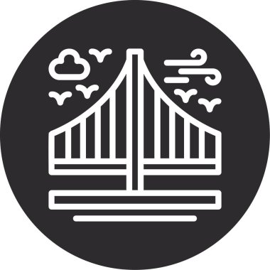 Köprü. Web simgesi basit tasarım