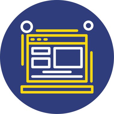 dizüstü bilgisayar simgesi, vektör illüstrasyonu