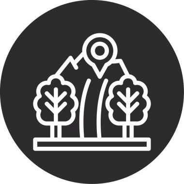 Bir ağaç simgesinin vektör illüstrasyonu