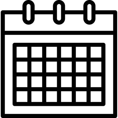 Takvim simgesi vektör illüstrasyonu