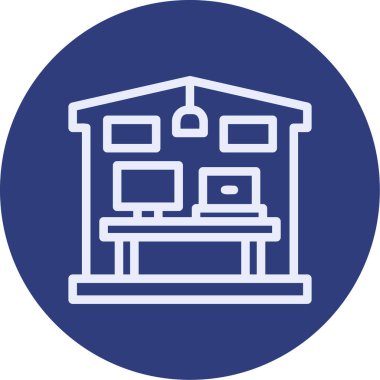 Bina. Web simgesi basit illüstrasyon