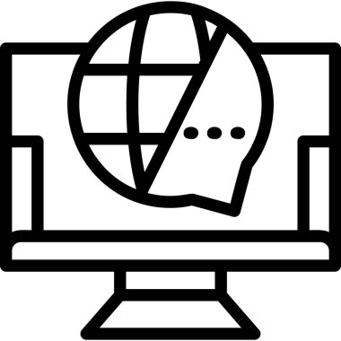 Bilgisayar. Web simgesi basit illüstrasyon