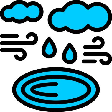 Hava durumu. Web simgesi basit illüstrasyon