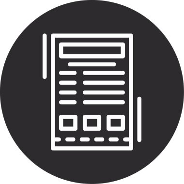 Belge simgesinin vektör illüstrasyonu