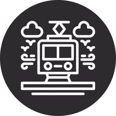 tren simgesi vektör illüstrasyonu