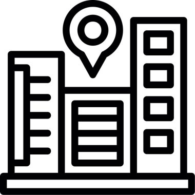 harita simgesi vektör illüstrasyonu