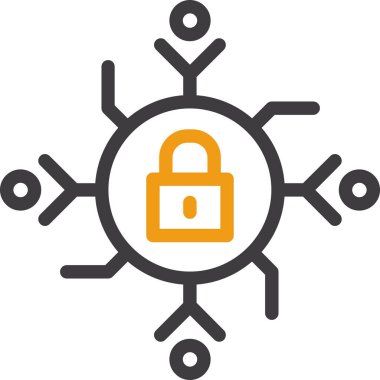 Kilit. Web simgesi basit illüstrasyon