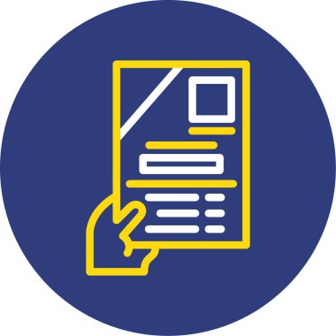 belge simgesi vektör illüstrasyonu