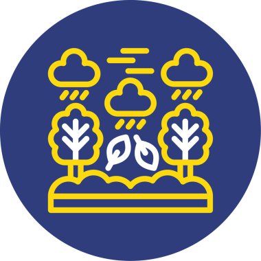 Bulutlu bir ağacın vektör çizimi