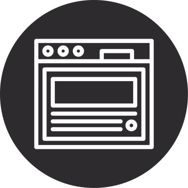 tarayıcı simgesi vektör illüstrasyonu