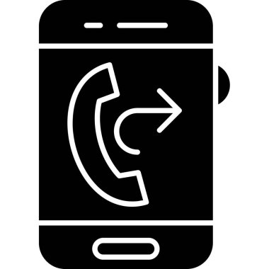 Cep telefonu simgesi, vektör illüstrasyonu