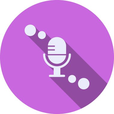 Mikrofon. Web simgesi basit illüstrasyon