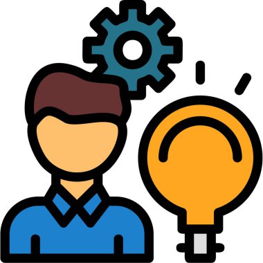 Bir fikrim var. Web simgesi basit illüstrasyon