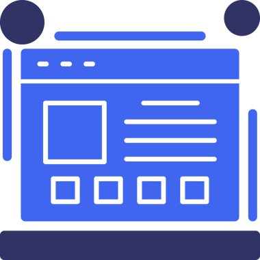 Tarayıcı. Web simgesi basit illüstrasyon