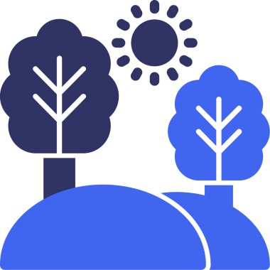 Ağaç simgesinin vektör illüstrasyonu