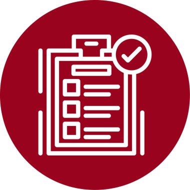 Kontrol listesi. Web simgesi basit tasarım