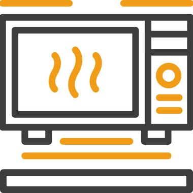 Mikrodalga İki Renk, Vektör İllüstrasyonu