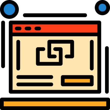 Tarayıcı bilgisayar internet simgesi - taslak biçimi