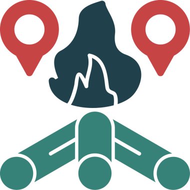 fire flame flat icon, vector illustration