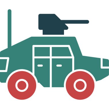 askeri araç vektör simgesi