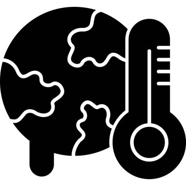 Termometre simgesi. Web için basit sıcaklık vektör simgeleri çizimi