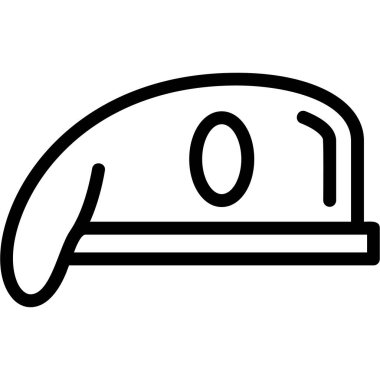 helmet vector line icon design