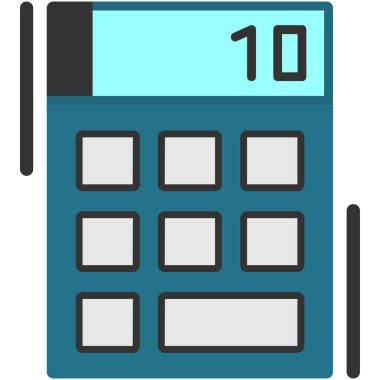 hesap makinesi simgesi, vektör illüstrasyonu