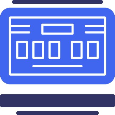 Banka. Web simgesi basit illüstrasyon