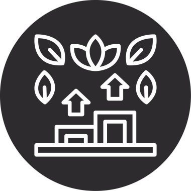 Bir ağaç simgesinin vektör illüstrasyonu