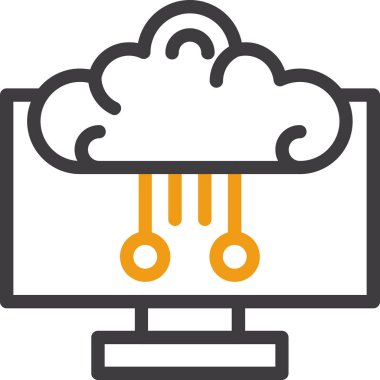 Bulut. Web simgesi basit illüstrasyon