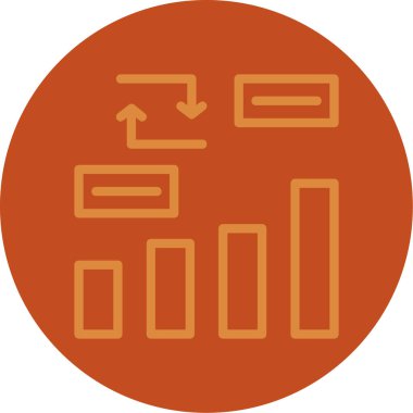 grafik diyagramı ikon vektör çizimi