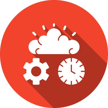 Düz biçimli bulut veri ayarları simgesi