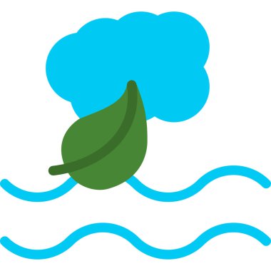 Yeşil bulutun vektör çizimi