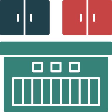 Mobilya. Web simgesi basit illüstrasyon