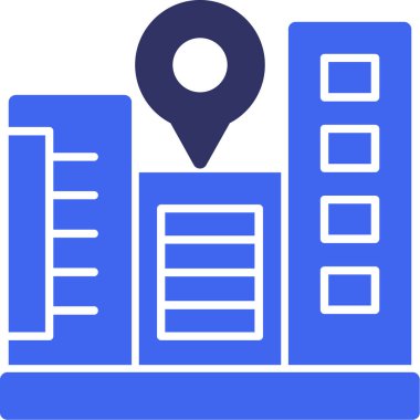 harita simgesi vektör illüstrasyonu