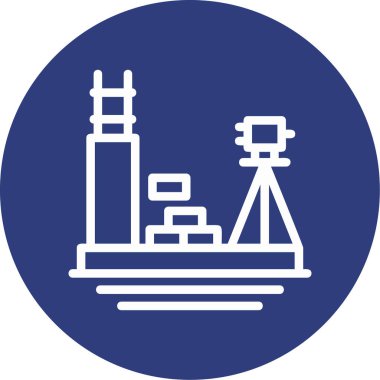 Bir fabrika simgesinin vektör illüstrasyonu