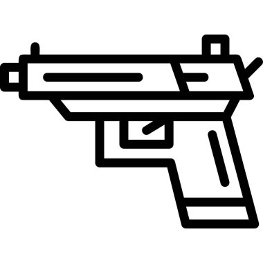 Silah. Web simgesi basit illüstrasyon