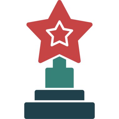 Bir yıldız simgesinin vektör illüstrasyonu